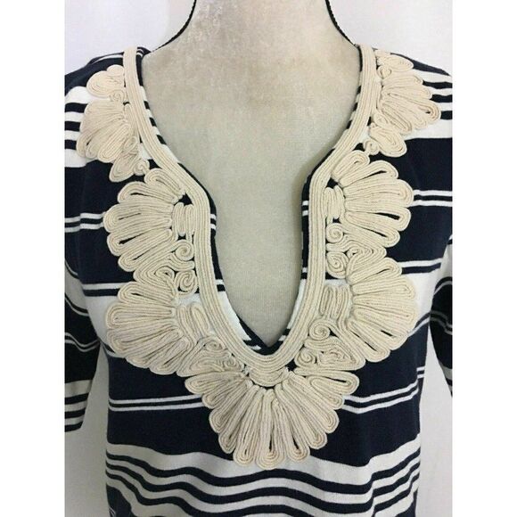 J Crew Striped Short Sleeve lave v neck t shirt - Picture 2 of 6